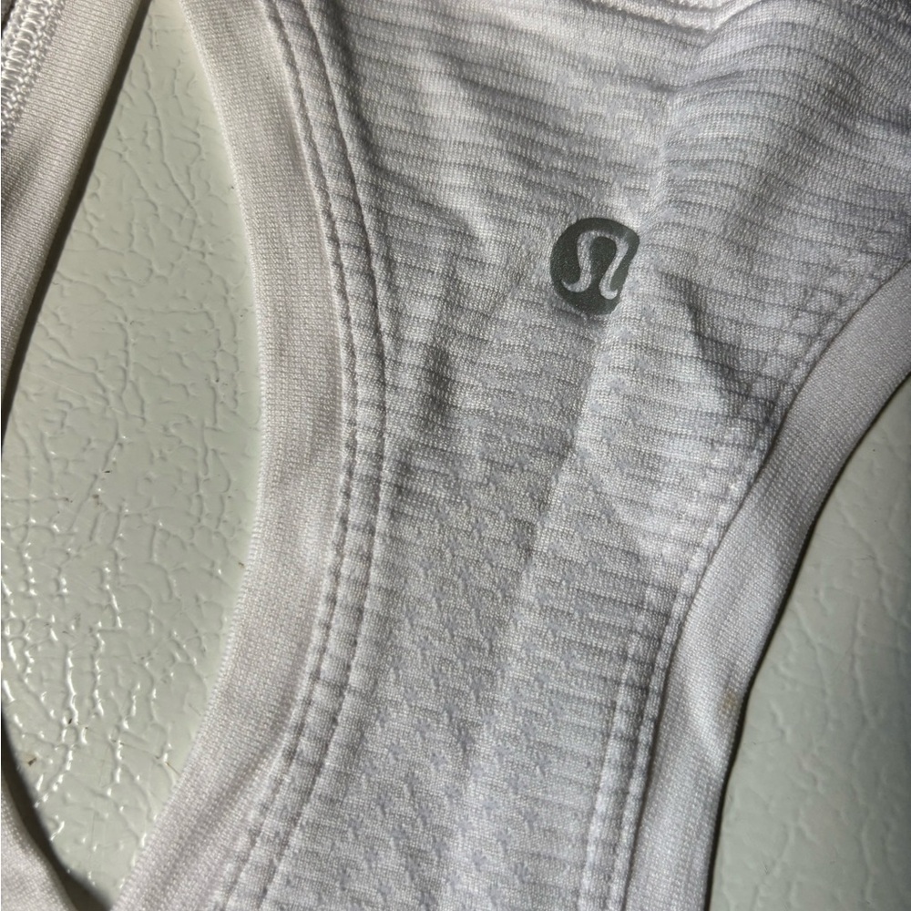 Lululemon Athletica White Racerback Sleeveless Tank Top - Picture 3 of 3